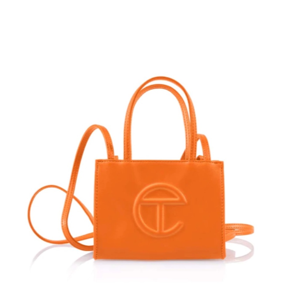 Telfar Orange Small Shopping Bag
